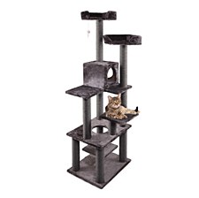 Kazoo Kitty 7 Level Playground Charcoal Cat Scratch Post