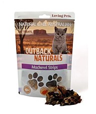 Loving Pets Outback Naturals Mackerel Strips Cat Treats 80g