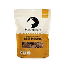 MeatyTreaty Premium Freeze Dried Beef Hearts 100g Pet Treats