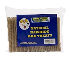 Show Master Natural Rawhide 5 inch Dental Dog Treats (100 Pack)
