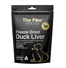 The Paw Grocer Freeze Dried Duck Liver Pet Treats 72g