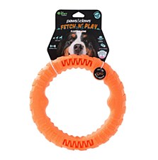 Paws & Claws Fetch N' Play Rubber Ring Tugger Large Dog Toy