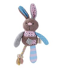 Paws & Claws Patchy Pals Plush Rabbit Dog Toy