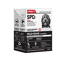 Prime100 Single Protein Diet Slow Cooked Wild Boar & Pumpkin 354g X12 Wet Dog Food