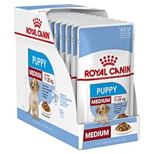 Royal Canin Medium Puppy 140g x 10 Wet Dog Food