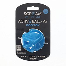 Scream Active Ball AIR Loud Blue Medium Dog Toy