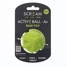 Scream Active Ball AIR Loud Green Medium Dog Toy