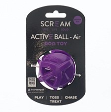 Scream Active Ball AIR Loud Purple Medium Dog Toy