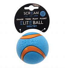 Scream Elite Ball Loud Blue & Orange Large Dog Toy