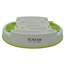 Scream Slow Feed Interactive Puzzle Green Dog Bowl