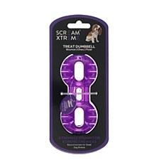 Scream Xtreme Treat Dumbbell for Small Dog Breeds Purple