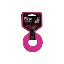 Scream Xtreme Treat Tyre for Small Dog Breeds Pink