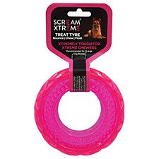 Scream Xtreme Treat Tyre for Extra Large Dog Breeds Pink