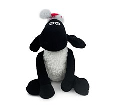 Allpet Snuggle Friends Sheep with Santa Hat Christmas Dog Toy
