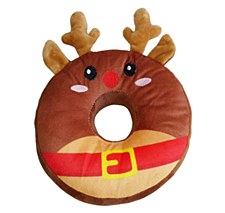 K9 Homes Donut Reindeer Head Christmas Dog Toy