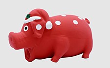K9 Homes Latex Pig Red Christmas Dog Toy