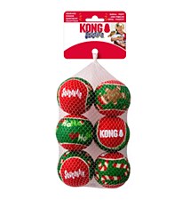KONG Holiday Squeakair Balls Christmas Dog Toy Medium (6 Pack)