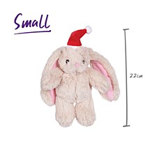 Kazoo Bunny with Hat Small Christmas Dog Toy