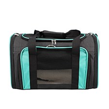 Zeez Foldable Soft Sided Pet Carrier Mint Green