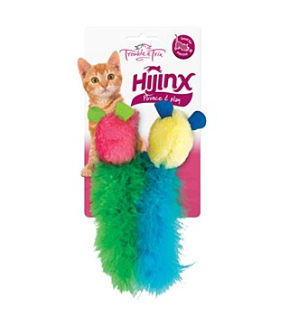 Trouble &amp; Trix HiJinx Tweet Mice Cat Toys (2 Pack)