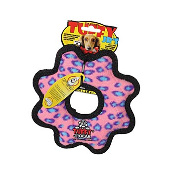 Tuffy JR Gear Ring Pink Dog Toy