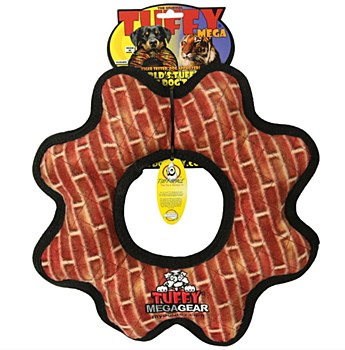 Tuffy Mega Gear Ring Brick Pattern Dog Toy