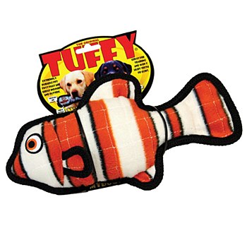 Tuffy Sea Creature Orange Fish Dog Toy
