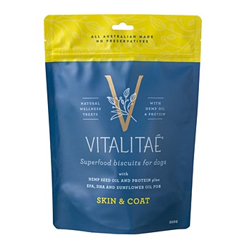 Vitalitae Superfood Biscuits for Dogs Skin &amp; Coat Dog Treats 350g