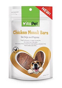 VitaPet Chicken Muesli Bars 100g Dog Treats