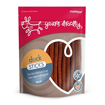 Yours Droolly Duck Sticks Dog Treats 500g