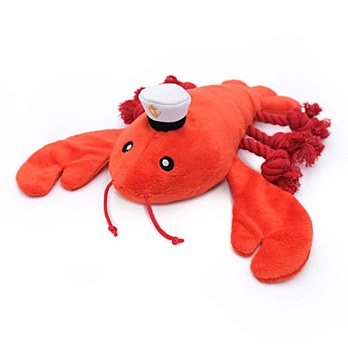 ZippyPaws Playful Pal Luca The Lobster Plush Dog Toy
