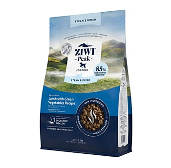 Ziwi Peak Steam &amp; Dried Lamb with Green Vegetables Recipe Dry Dog Food 3.2kg