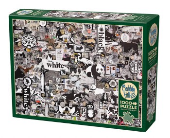 1000 Piece Black and White Ani