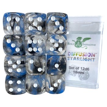 12 Set d6 18mm Starlight Dice