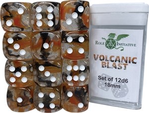 12 Set d6 18mm Volcanic Blast Dice