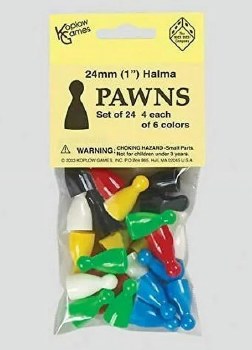 Pawns: 24 Halma in 6 colors