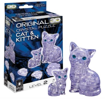 3D Crystal Puzzle: Cat &amp; Kitten