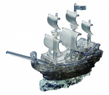 3D Crystal Puzzle: Pirate Ship - Black