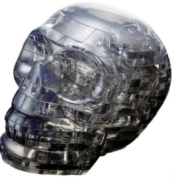 3D Crystal Puzzle: Black Skull