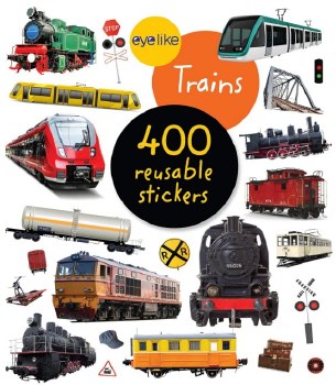 Eyelike Train Stickers Paperback Book