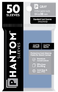 Phantom Sleeves: 50 Gray Standard Card Sleeves