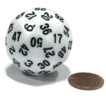 60-sided Die: White