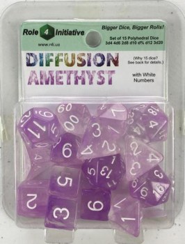 Polyhedral Large 7-die set: Amethyst