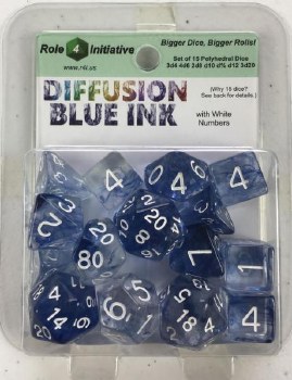 Polyhedral Large 7-die set: Blue