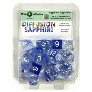 Polyhedral Large 7-die set: Sapphire