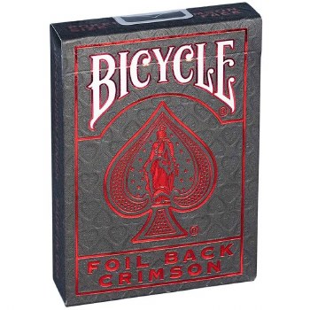 Bicycle Metalluxe Foil Back Crimson Playing Cards