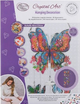Crystal Art Hanging Decoration - Butterfly Wind Chime