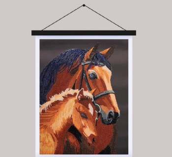 Crystal Art Scroll Kit: Chesnut Mares