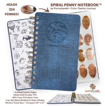 Pennybandz Spiral Notebook: Denim Journey