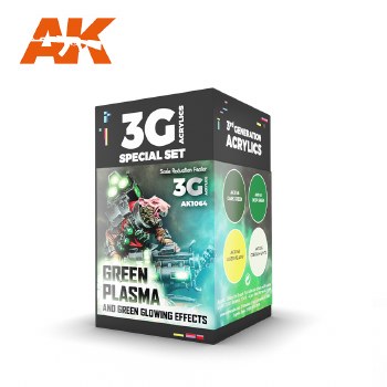 AK 3Gen Acrylics: Wargame Series - Green Plasma Set